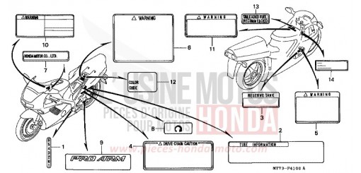 CAUTION LABEL NR750N de 1992